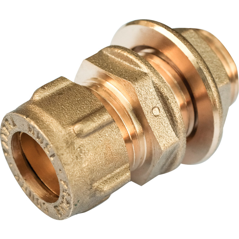 Conex Extended Male Straight Connector with Back Nut 15mm x 1/2"