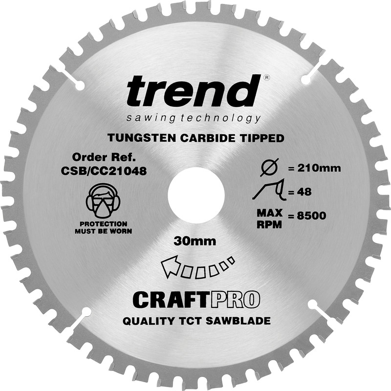 Trend Craft Circular Saw Blade 210 x 48T x 30mm CSB/CC21048
