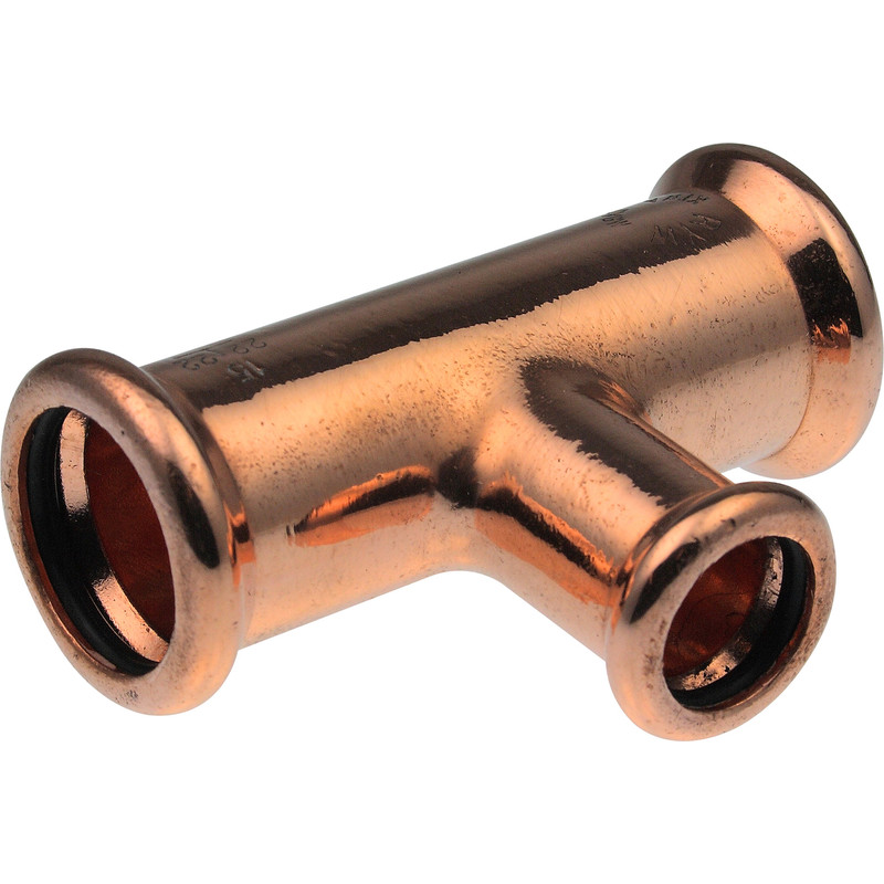 Pegler Yorkshire Xpress Press Fit Reducing Tee 22 x 22 x 15mm