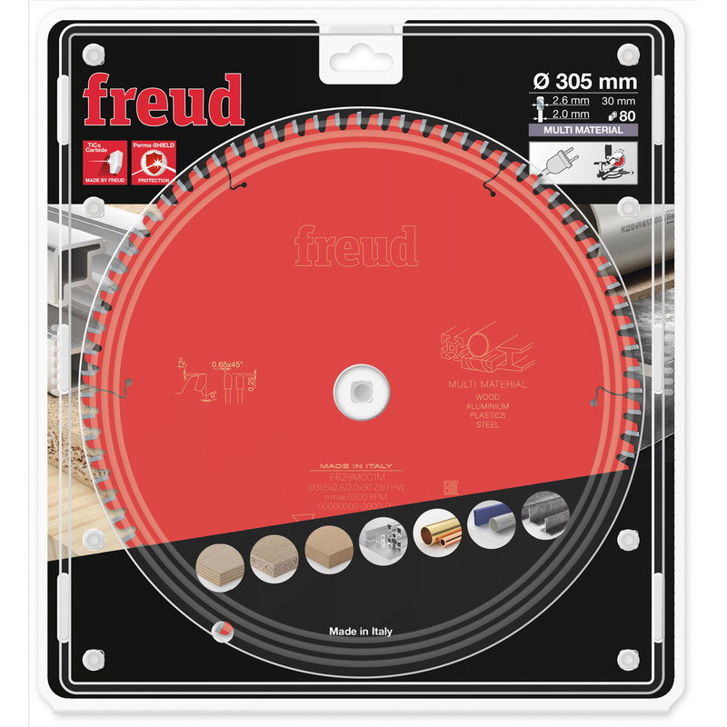 Freud Multi Material Mitre Saw Blade 305 x 30 x T80