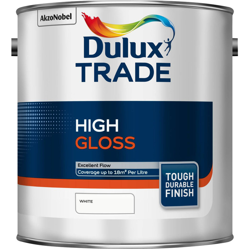 Dulux Trade High Gloss Paint White 2.5L