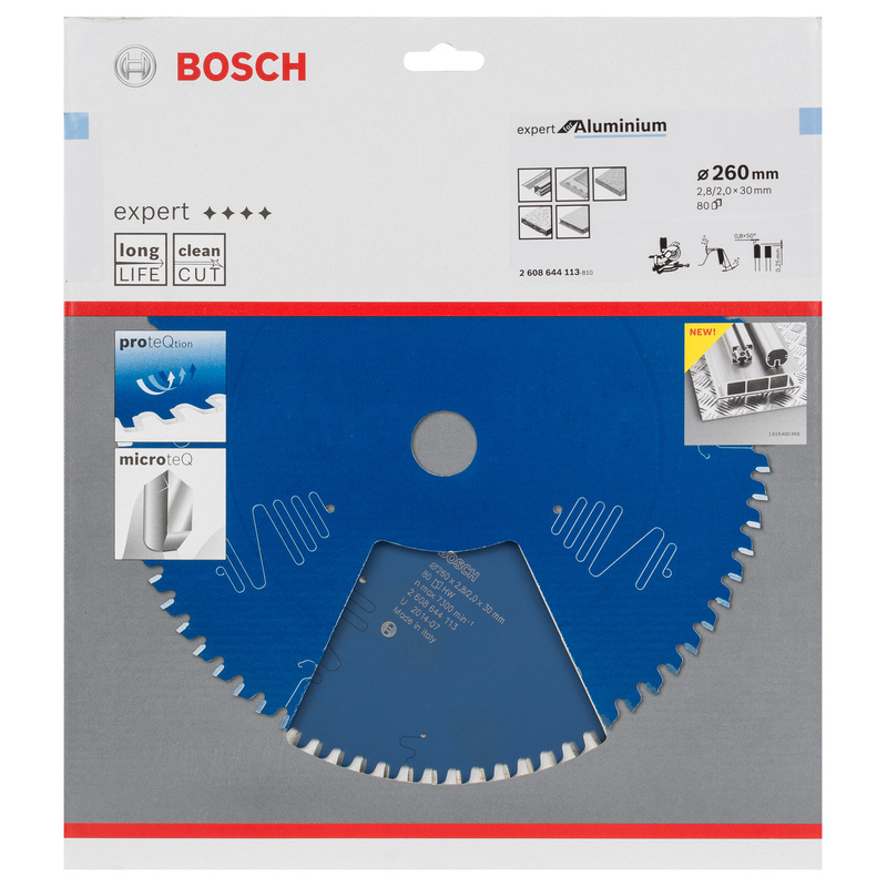 Bosch EXPERT Aluminium Circular Saw Blade 260 x 30 x 80T