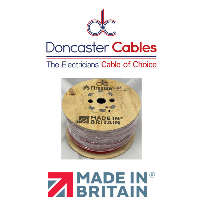 Doncaster Cables Firesure 500 1.5mm x 2 Core Red Fire Cable 100m Red