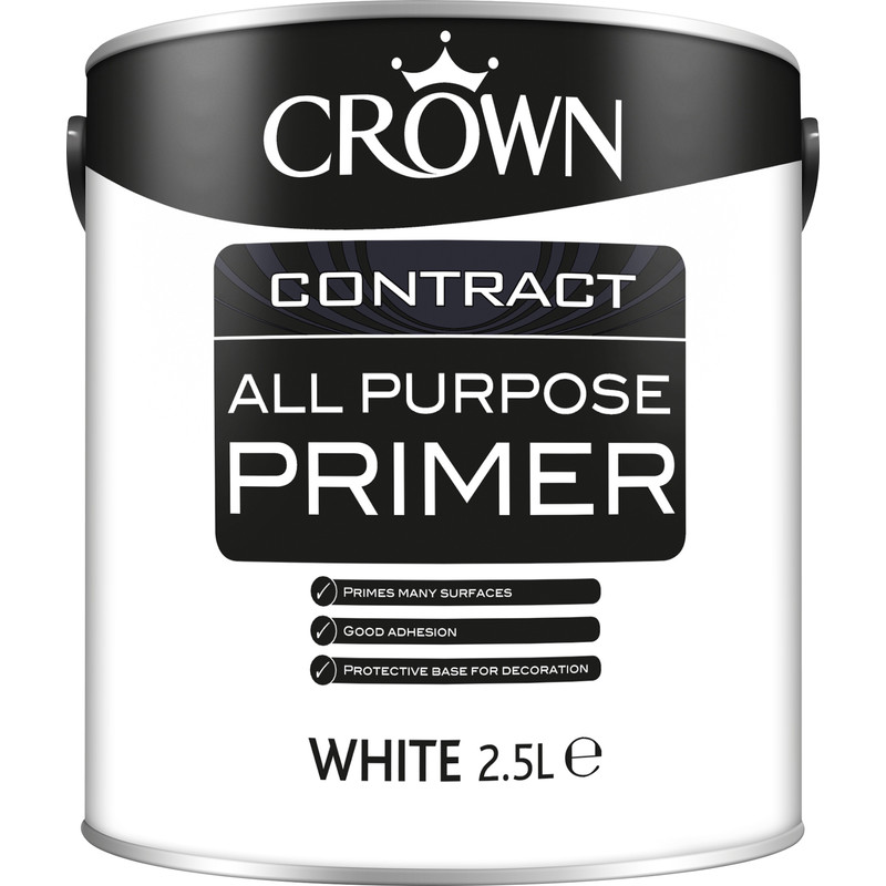 Crown Contract All Purpose Primer Paint White 2.5L