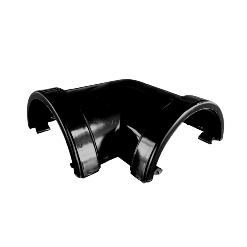 112mm Half Round Gutter Angle 90° Black
