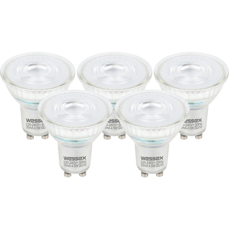 Wessex LED GU10 Glass Bulb Lamp 3.6W Cool White 345lm