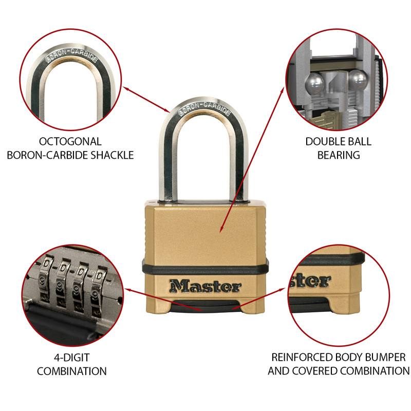 Master Lock EXCELL Combination Padlock 56 x 9 x 38mm LS