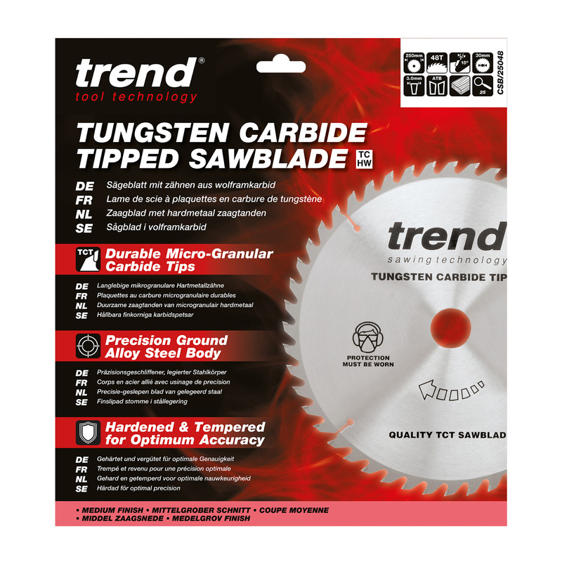 Trend Craft Circular Saw blade 250 x 48T x 30mm CSB/25048