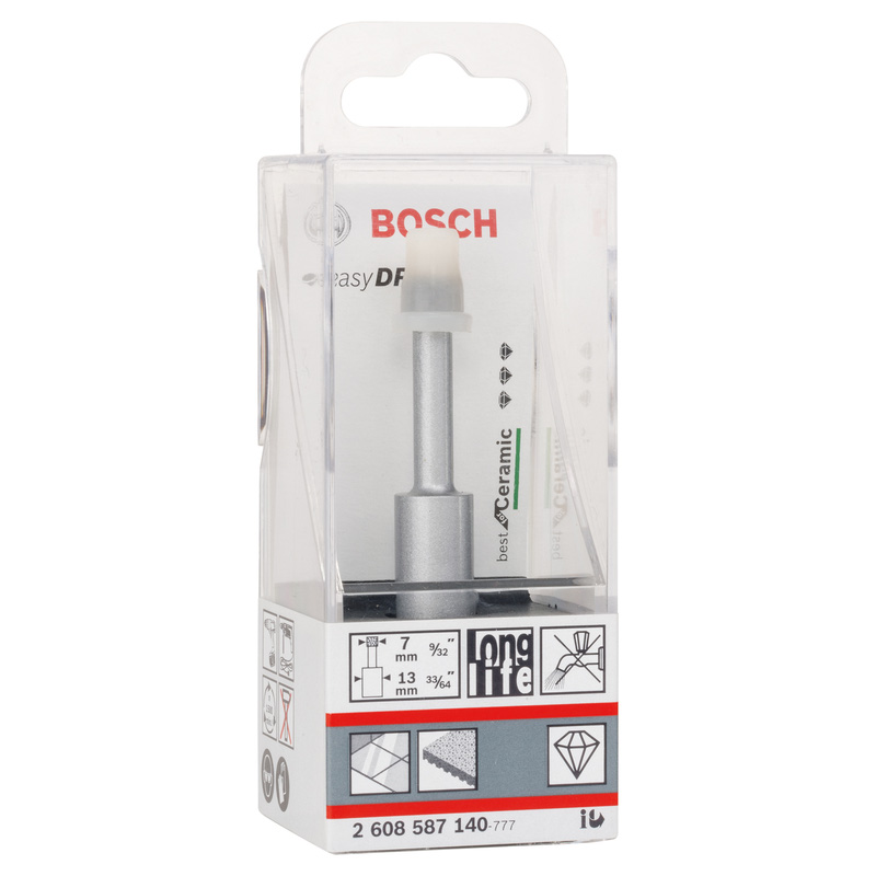 Bosch Diamond Dry Ceramic Tile Drill Bit 7 x 33mm