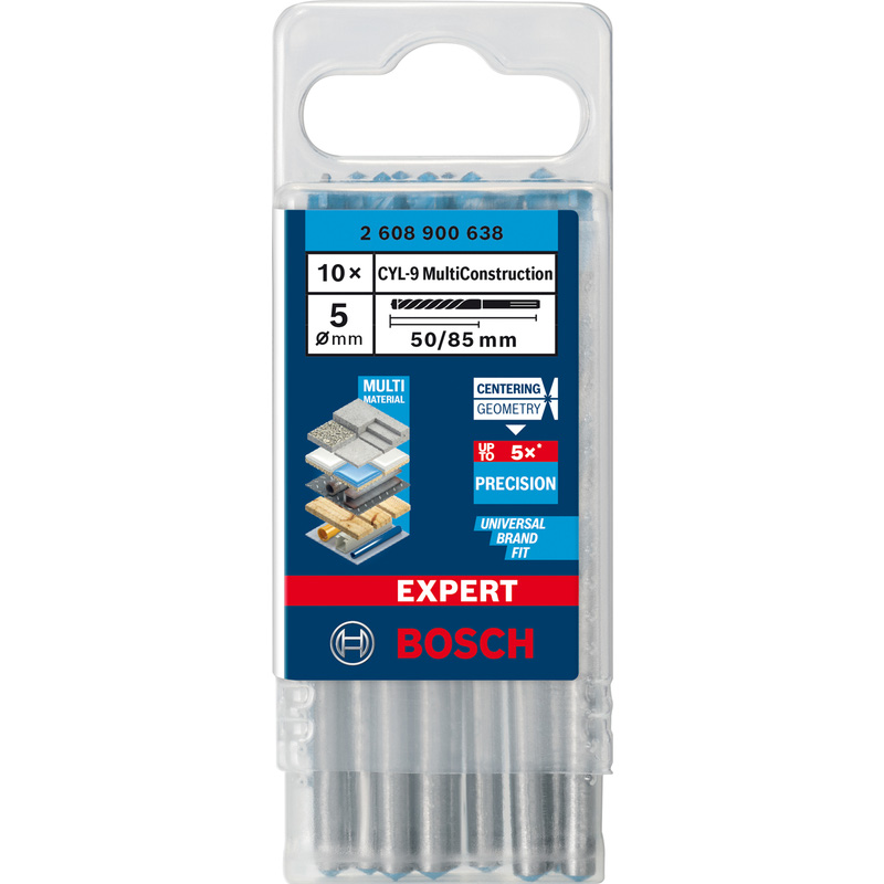 Bosch EXPERT Multi Construction TCT Drill Bit 5 x 85mm