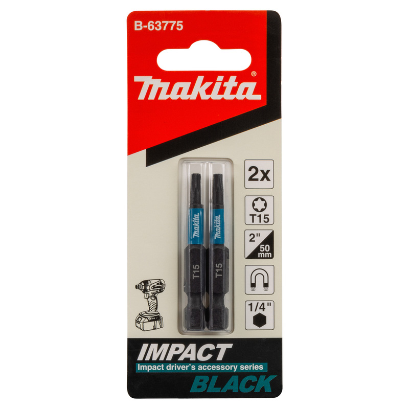 Makita Impact Rated 50mm Black Bit T15