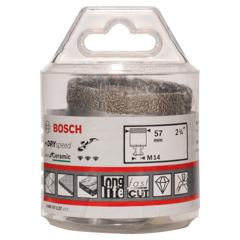 Bosch Diamond Ceramic Tile Hole Cutter 57 x 35mm, M14