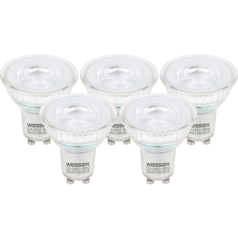 Wessex LED GU10 Glass Bulb Lamp 3.6W Warm White 345lm