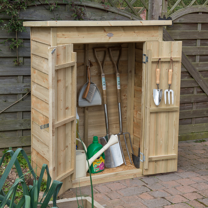 Forest Garden Pressure Treated Overlap Garden Store Pent 132cm (h) x 108cm (w) x 55cm (d)