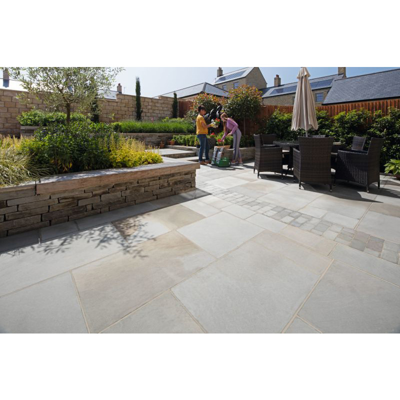 Marshalls Sawn Versuro Paving Slabs Antique Silver 570 x 570 x 22mm