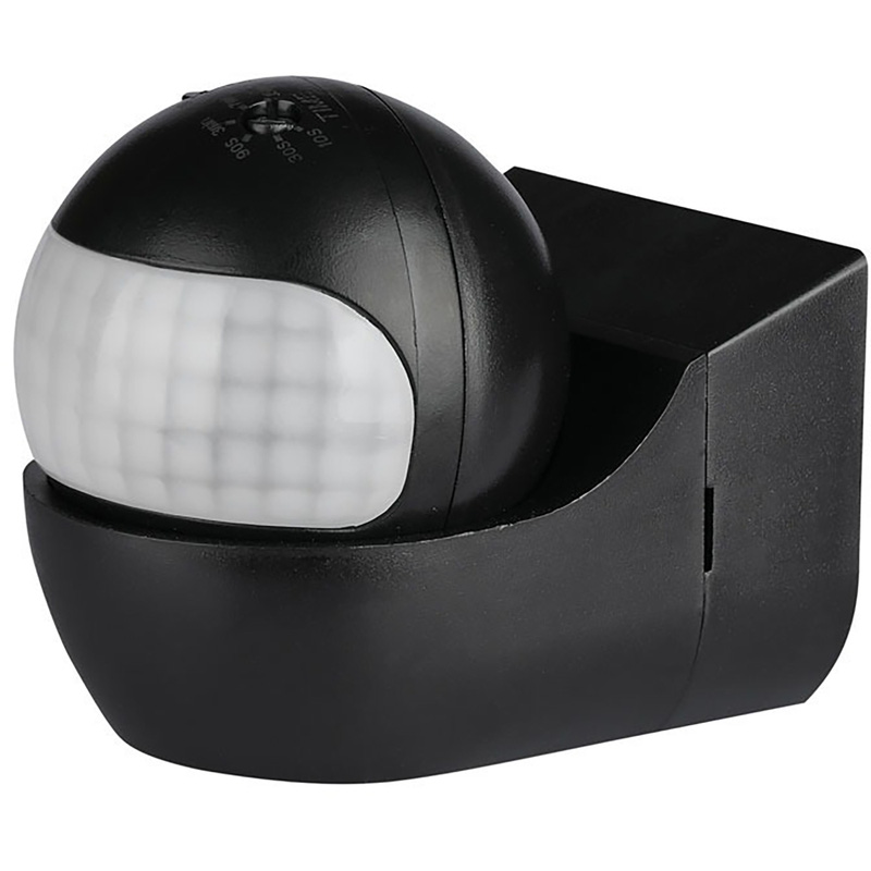 V-TAC PIR Motion Sensor IP44 Black 12m