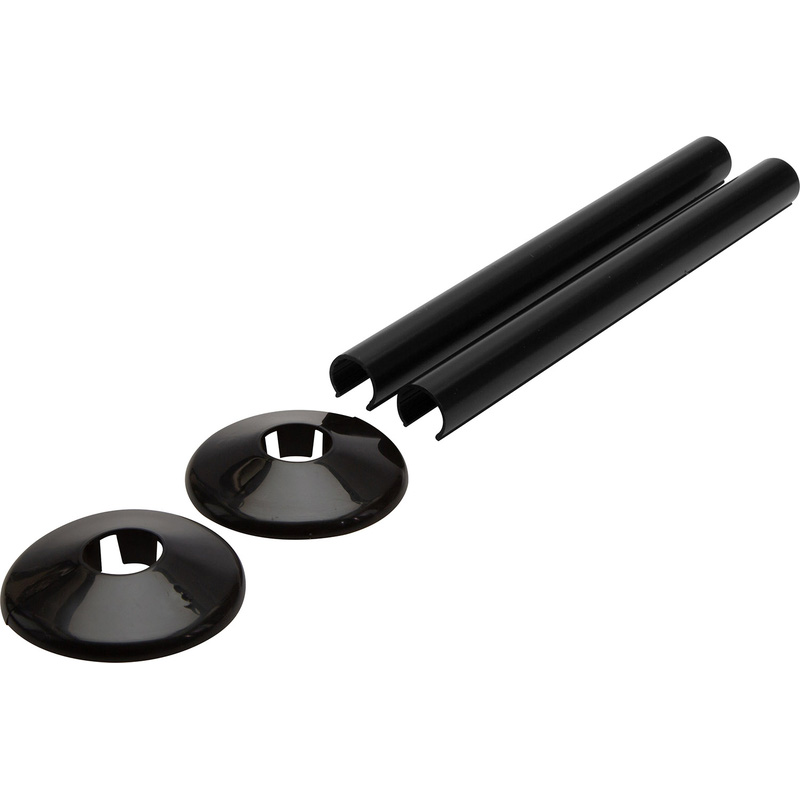 Talon Snappit Pipe Cover & Collar Black 200mm