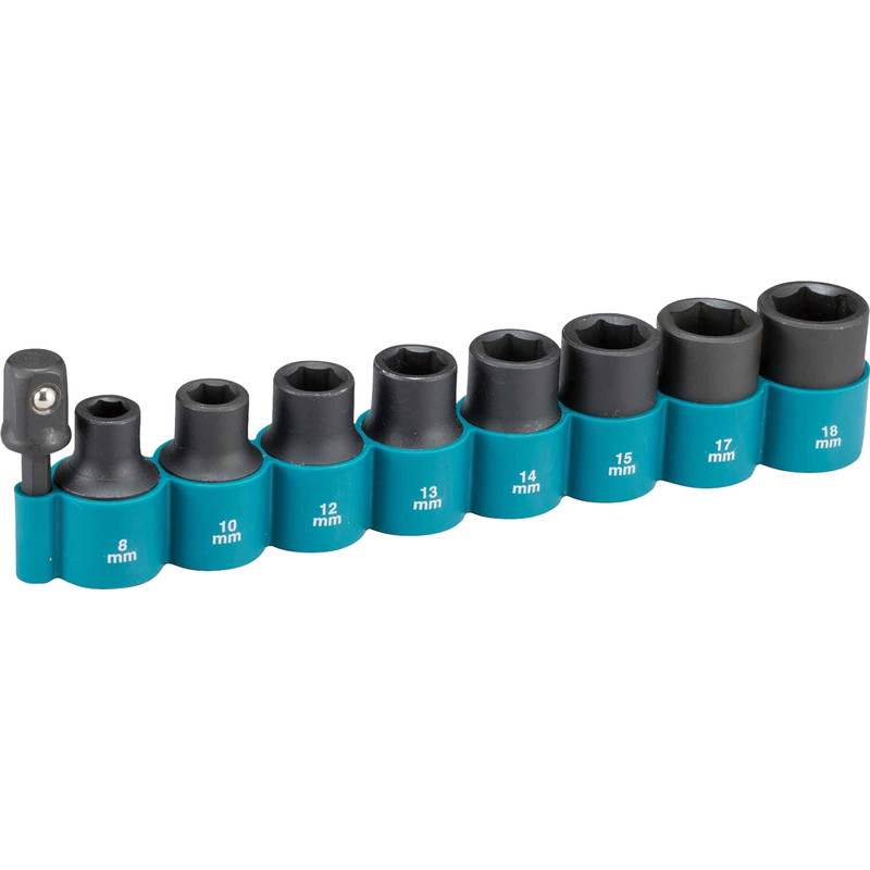 Makita Impact Socket+Adapter Set 1/2"