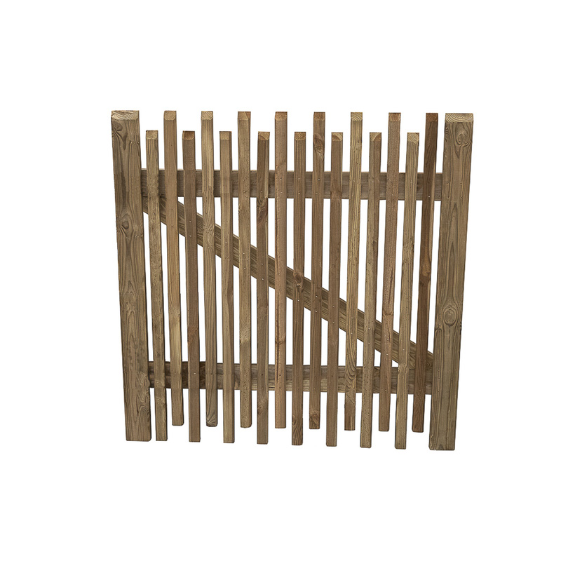 Forest Garden Pressure Treated Contemporary Picket Fence Panel 6' x 3'