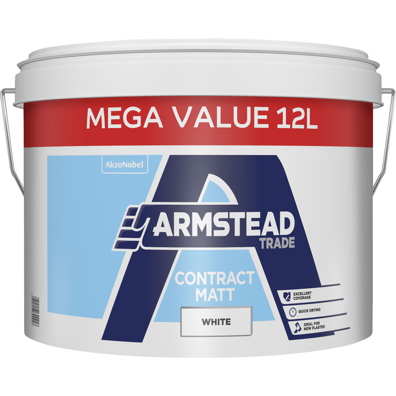 Armstead Trade Contract Matt Emulsion Paint White 12L