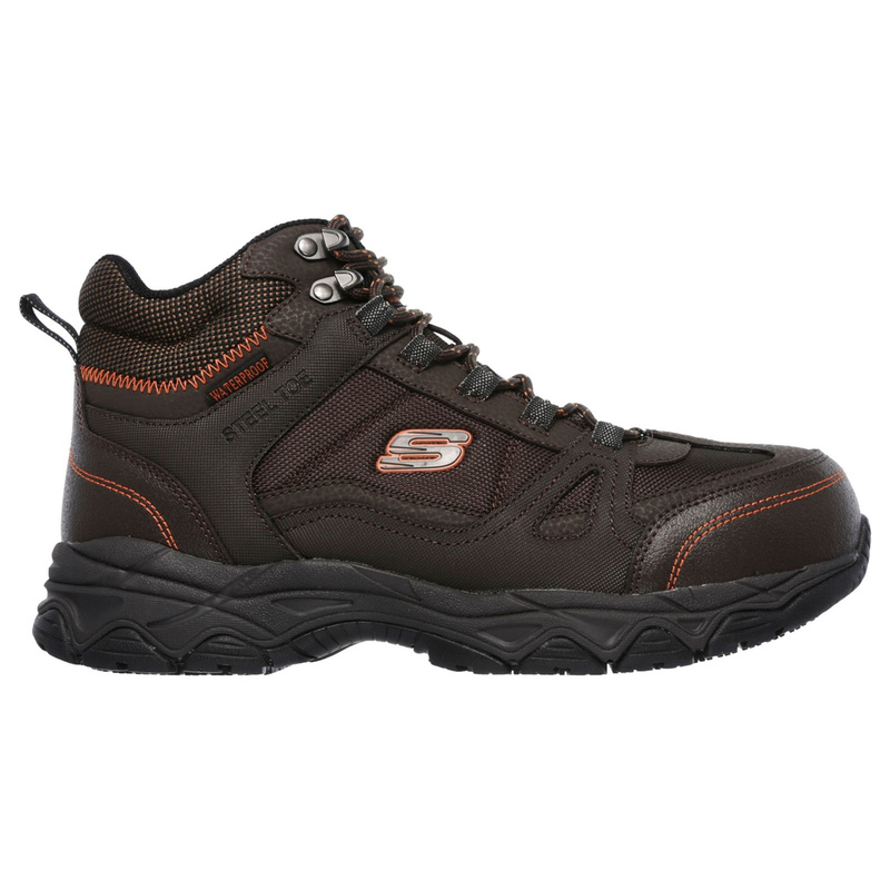 Skechers SK77147EC Ledom Waterproof Safety Boots Brown Size 9
