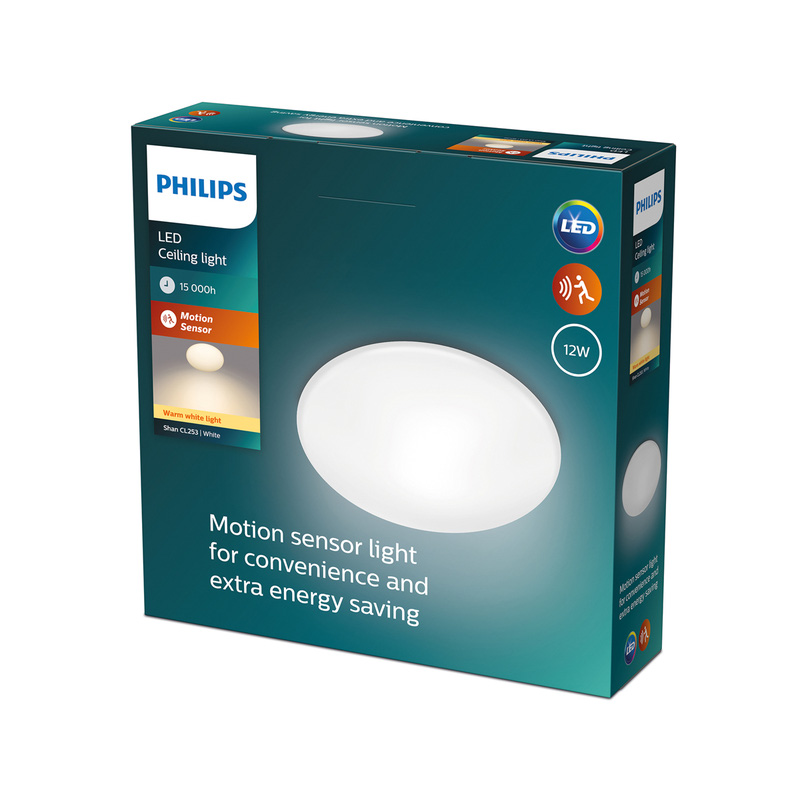 Philips Shan CL253 LED Round Ceiling Light White 12W 1150lm Warm White