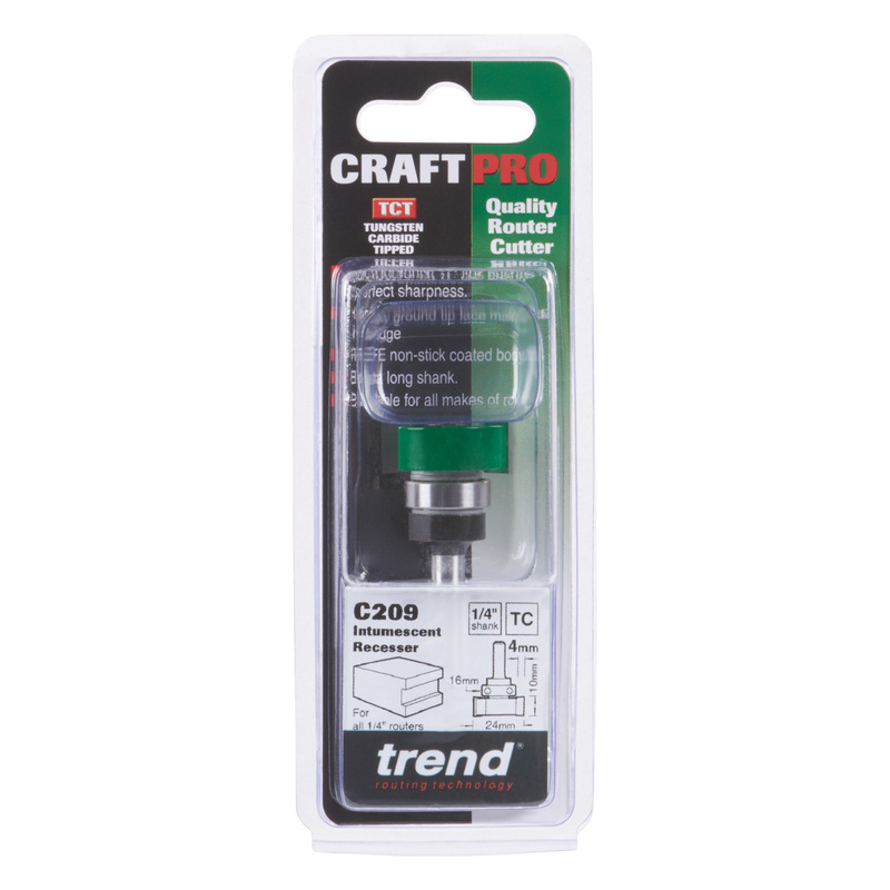 Trend 1/4" Intumescent Router Cutter 10 x 24mm