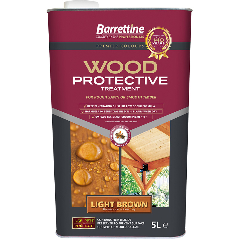 Barrettine Wood Protective Treatment 5L Light Brown