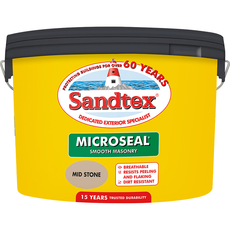 Sandtex Ultra Smooth Masonry Paint 10L Mid Stone