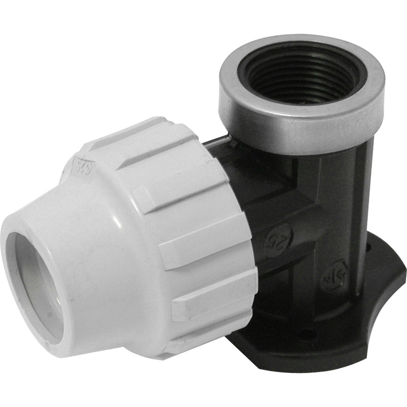 MDPE Wall Plate Elbow 20mm x 1/2"