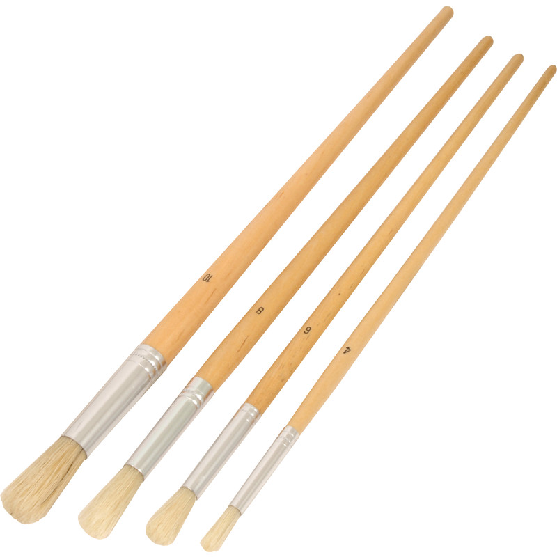 Prodec Round Fitch Paintbrush Set 4 Piece