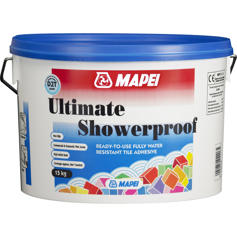 Mapei Ultimate Showerproof Wall Tile Adhesive 15kg Off White