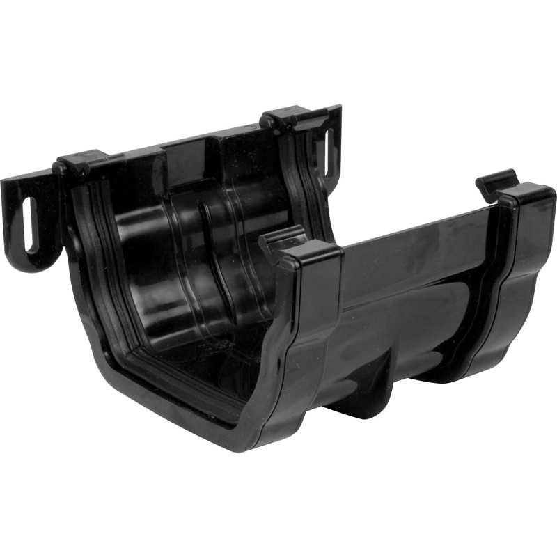 120mm Ogee Union Bracket Black