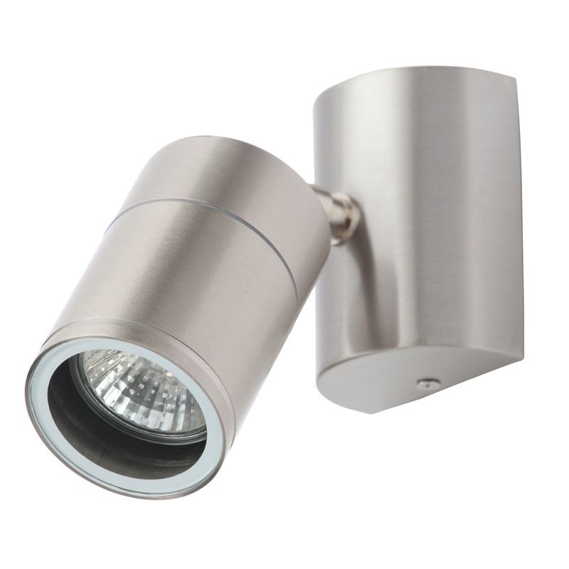 Islay IP44 Marine Grade 316 Stainless Steel Adjustable Up or Down Wall Light 1 x GU10 Stainless