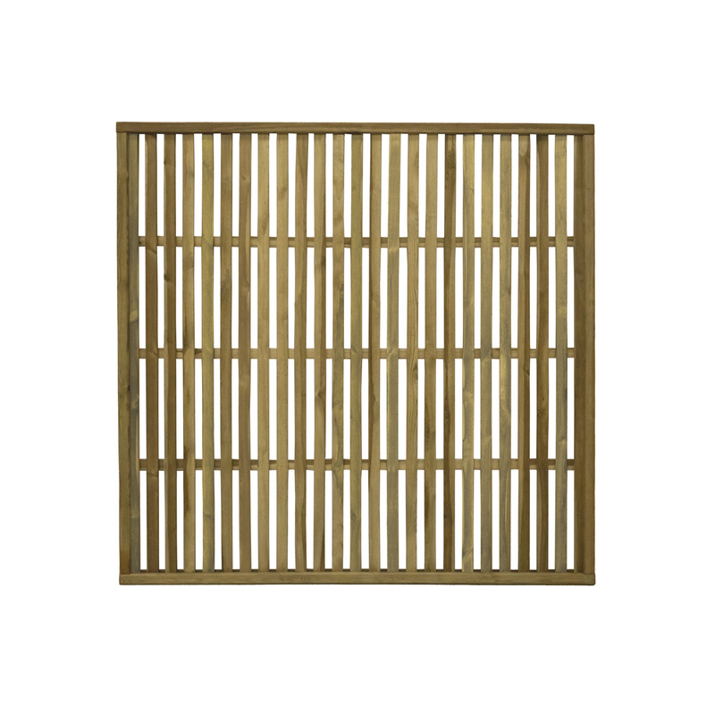 Forest Garden 1.8m x 1.8m Pressure Treated Vertical Slatted Screen 180cm(h) x 180cm(w) x 4.5cm(d)