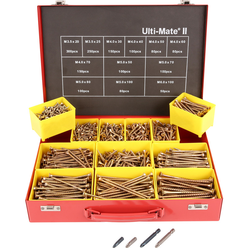 Ulti-Mate II Stick-Fit Zinc & Yellow Plated Screw Metal Case