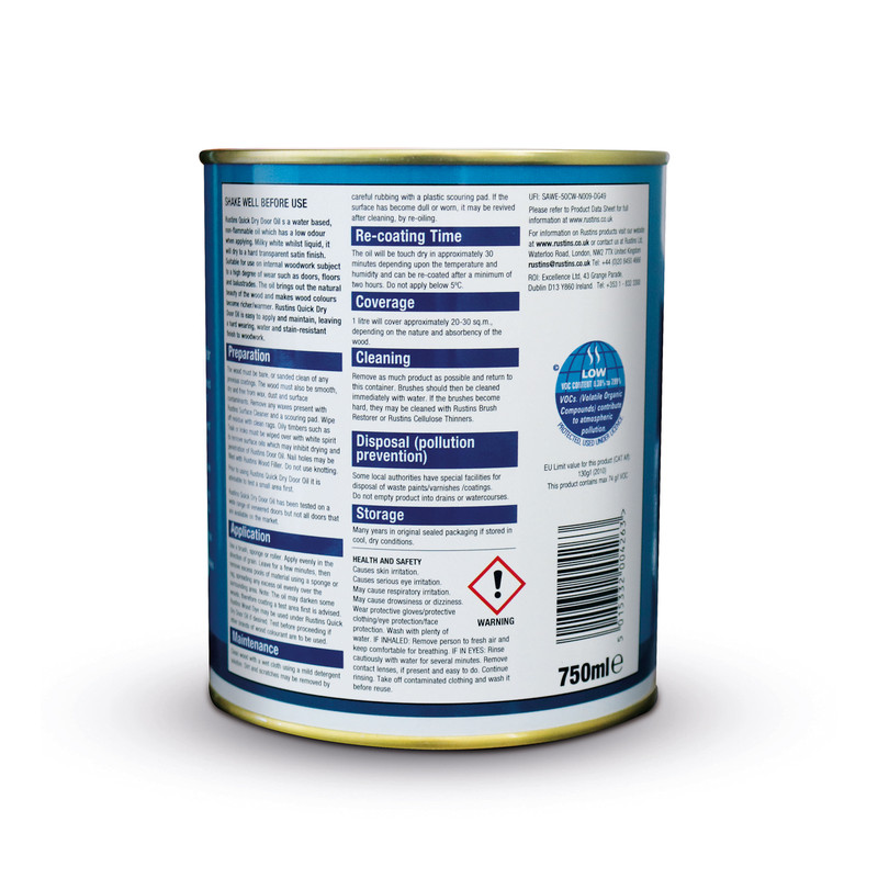 Rustins Quick Dry Door Oil 750ml