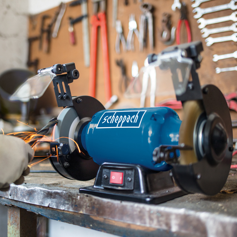 Scheppach SM150LB 400W 150mm Bench Grinder with Wire Wheel 240V