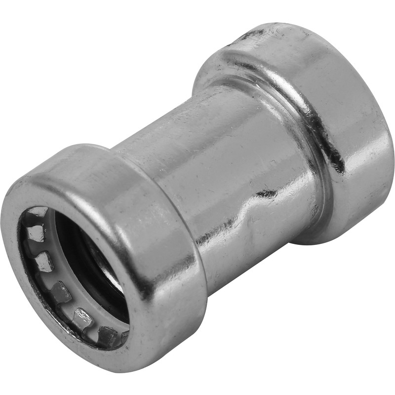 Pegler Yorkshire Tectite Sprint Chrome Push-Fit Straight Coupler 15mm