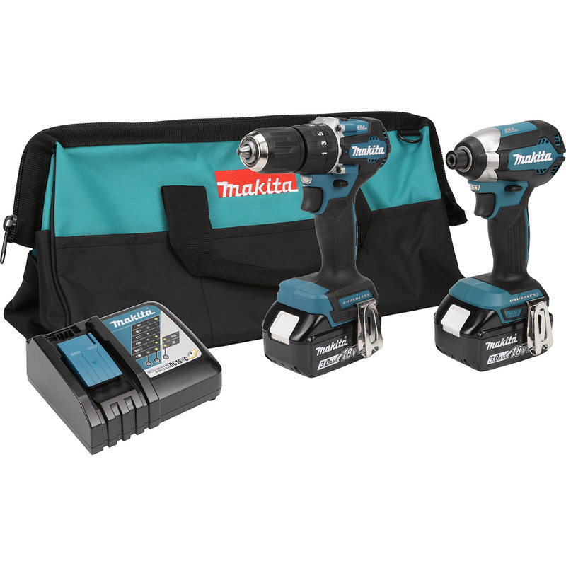 Makita 18V LXT Brushless Combi & Impact Driver 2 x 3.0Ah