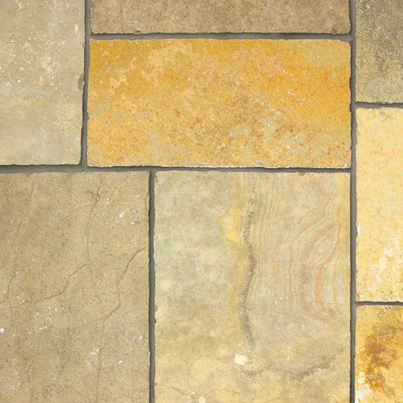 Marshalls Aluri Limestone Paving Slabs Project Pack Rustic Ochre Multi