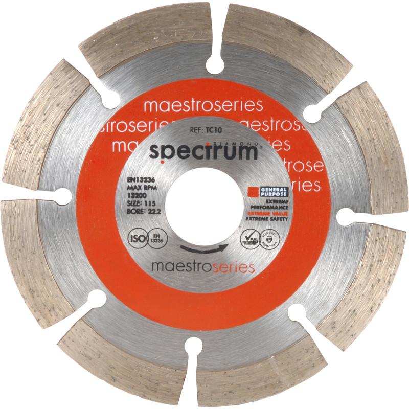 Spectrum TC10 General Purpose Diamond Blade 115 x 22.2mm