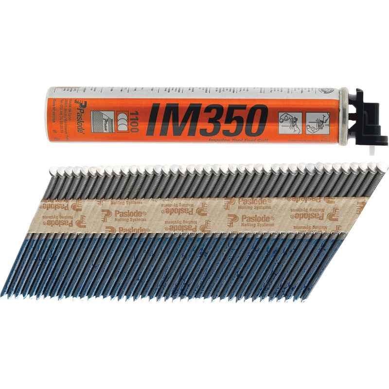 Paslode IM350+ Nail Fuel Pack Ring GalvPlus 3.1 x 90mm HD Galv Smooth