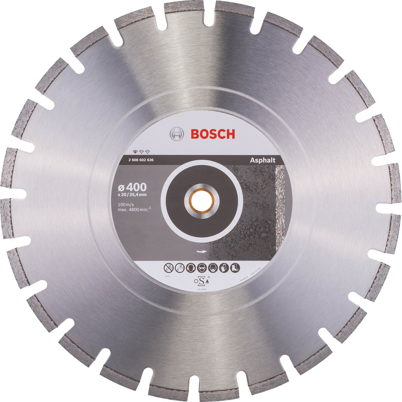 Bosch Asphalt Diamond Cutting Blade 400 x 20/25.40mm