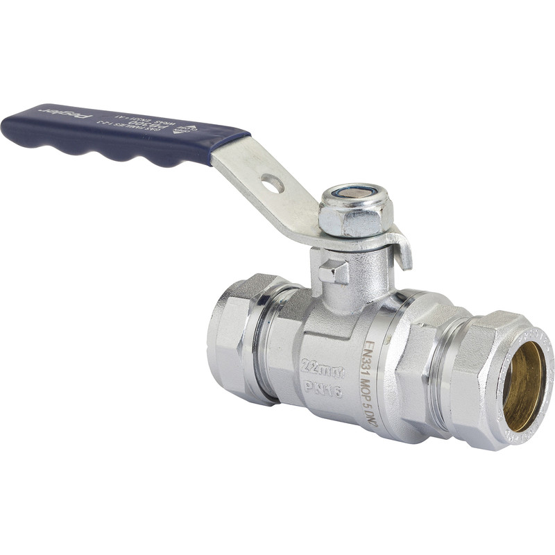 Pegler PB300 Lever Ball Valve Blue 22mm