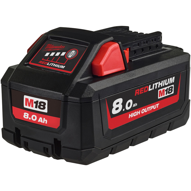Milwaukee M18HB8 8.0Ah HIGH OUTPUT Battery 1 x 8.0Ah