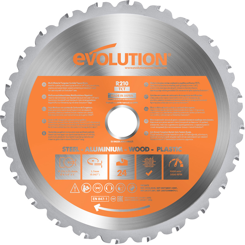 Evolution RAGEBLADE210MULTI Multi-Material Saw Blade 210mm x 24T