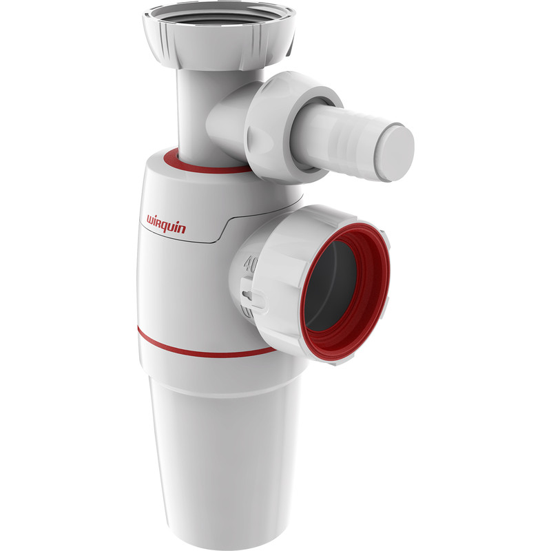 Wirquin Neo Anti Vacuum Telescopic Bottle Trap with Washing Machine Connection 40mm