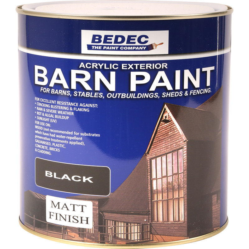 Bedec Barn Paint Matt Black 2.5L