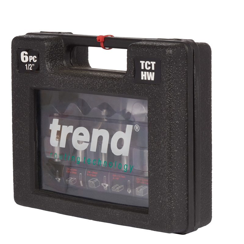 Trend 1/2" Router Cutter Starter Set 6 Piece